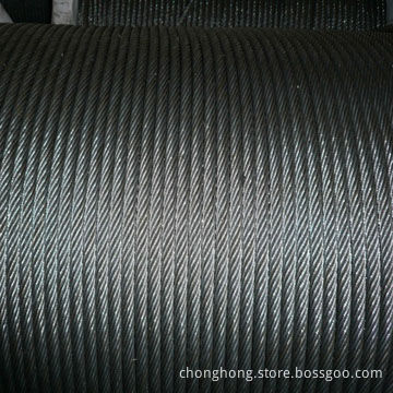 Steel Wire Rope for Fishing and Shipping Purposes, with 6 x 7/6 x 19/6 x 37/6 x 24 Construction